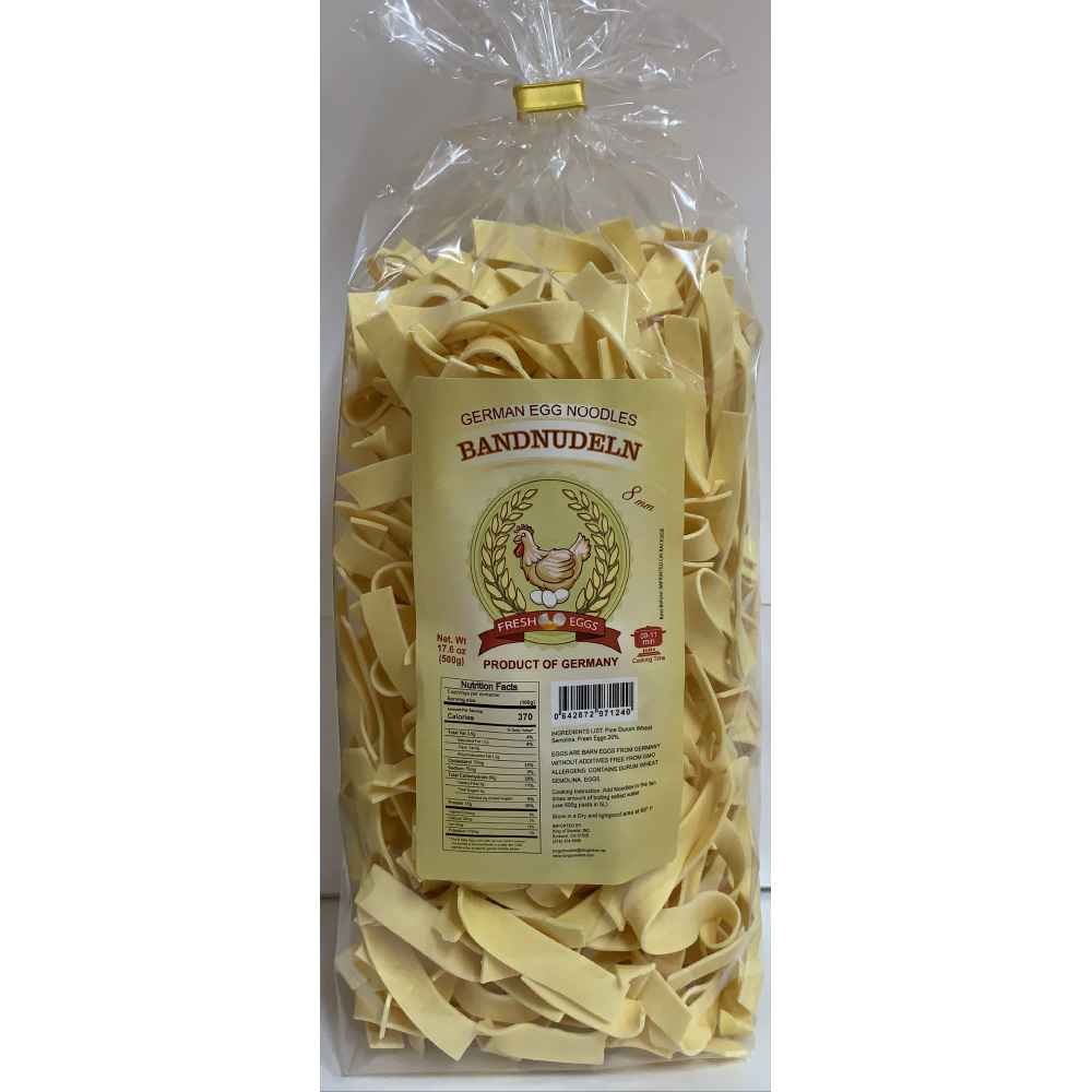 BANDNUDELN 8MM German EGGNOODLE 20x500g